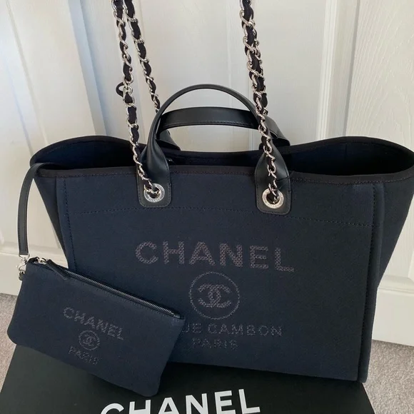 FULL SET - CHANEL Deauville Large Shopping Bag - Picture 9 of 16